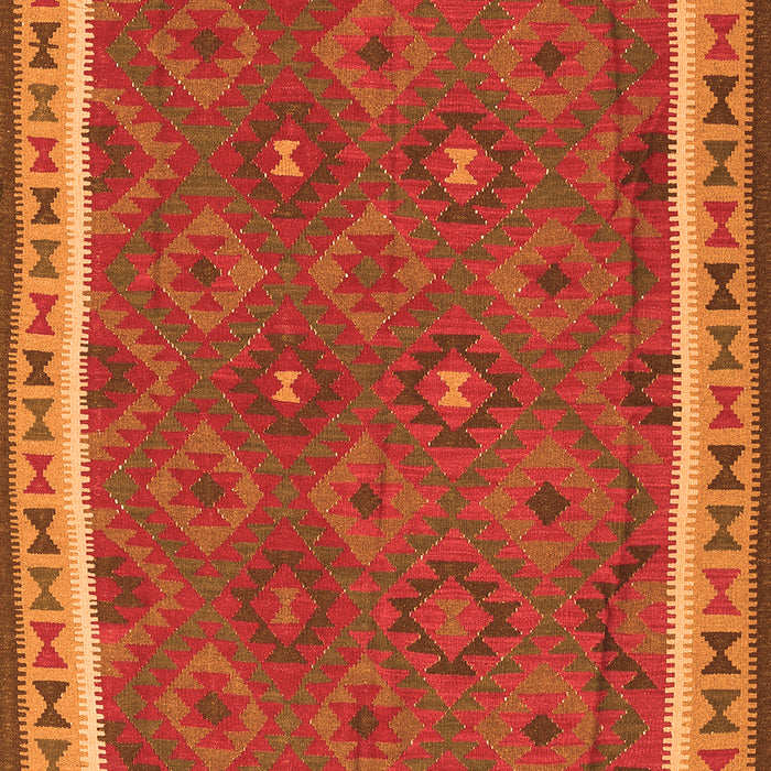 Serging Thickness of Machine Washable Oriental Orange Traditional Area Rugs, wshcon1645org