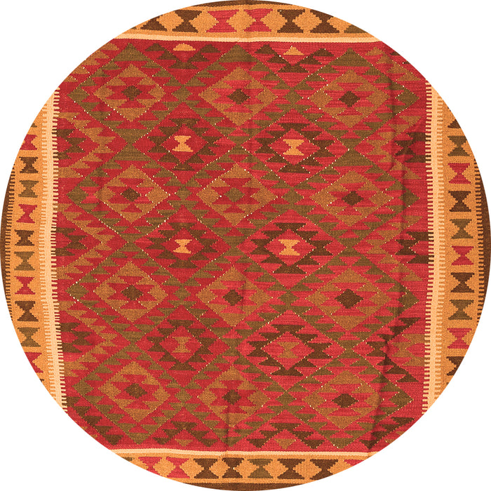 Square Oriental Orange Traditional Rug, con1645org