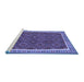 Sideview of Machine Washable Oriental Blue Traditional Rug, wshcon1645blu