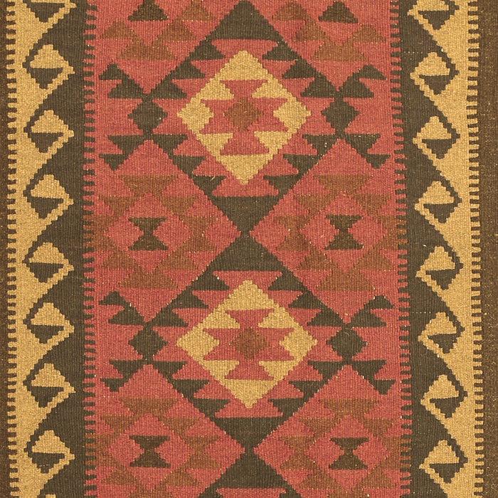 Machine Washable Oriental Brown Traditional Rug, wshcon1646brn