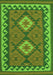 Oriental Green Traditional Rug, con1646grn