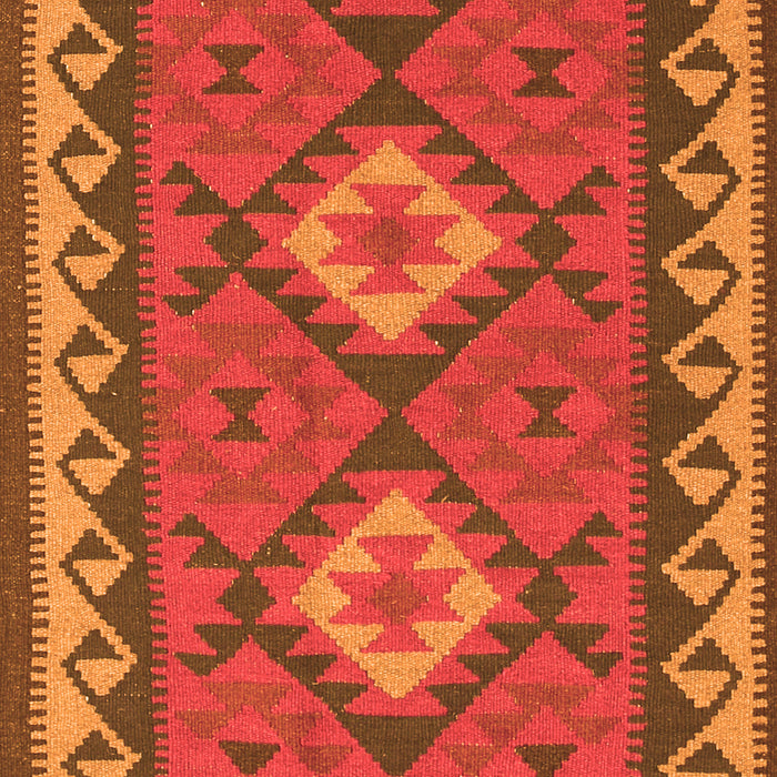 Serging Thickness of Machine Washable Oriental Orange Traditional Area Rugs, wshcon1646org
