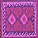 Square Oriental Purple Traditional Rug, con1646pur