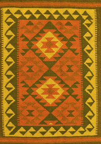 Oriental Yellow Traditional Rug, con1646yw