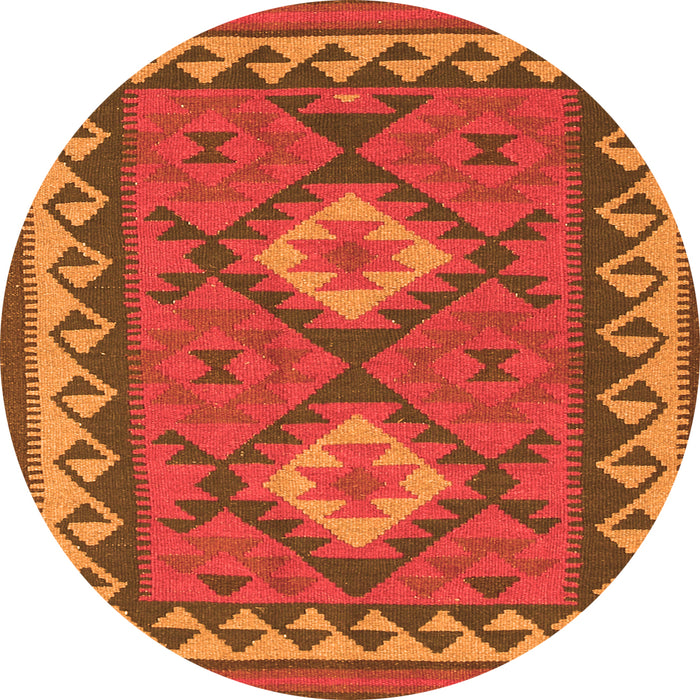 Square Oriental Orange Traditional Rug, con1646org