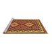 Sideview of Machine Washable Oriental Brown Traditional Rug, wshcon1646brn