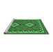 Sideview of Machine Washable Oriental Emerald Green Traditional Area Rugs, wshcon1646emgrn