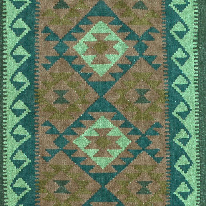Machine Washable Oriental Turquoise Traditional Area Rugs, wshcon1646turq