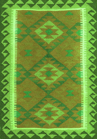 Oriental Green Traditional Rug, con1647grn