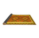 Sideview of Oriental Yellow Traditional Rug, con1647yw