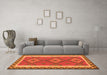 Machine Washable Oriental Orange Traditional Area Rugs in a Living Room, wshcon1647org