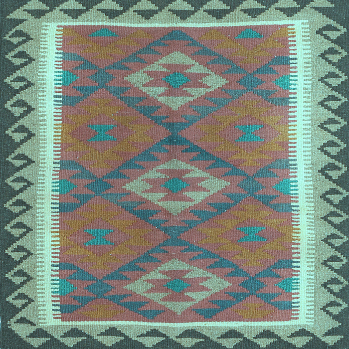 Square Oriental Light Blue Traditional Rug, con1647lblu