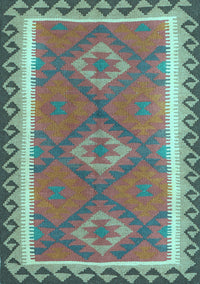 Oriental Light Blue Traditional Rug, con1647lblu