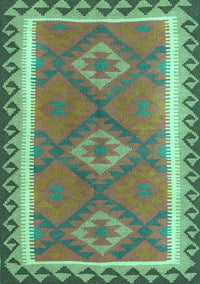 Oriental Turquoise Traditional Rug, con1647turq