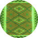 Square Oriental Green Traditional Rug, con1647grn