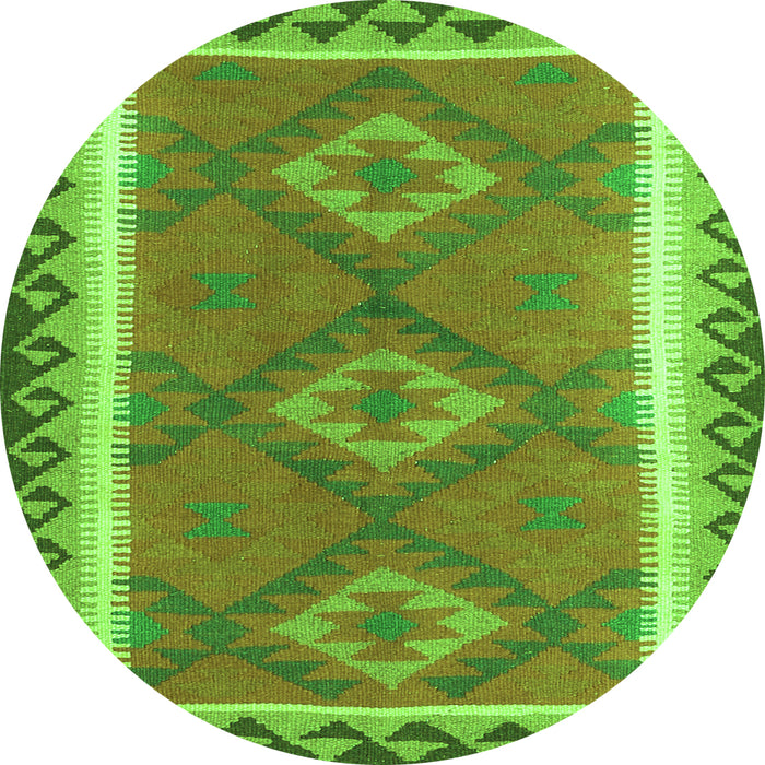 Machine Washable Oriental Green Traditional Area Rugs, wshcon1647grn