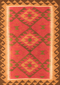 Oriental Orange Traditional Rug, con1647org