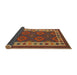 Thickness of Contemporary Light Brown Southwestern Rug, con1648