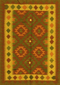 Southwestern Yellow Country Rug, con1648yw