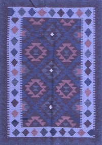 Southwestern Blue Country Rug, con1648blu