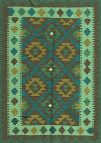 Southwestern Turquoise Country Rug, con1648turq