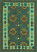 Southwestern Turquoise Country Rug, con1648turq