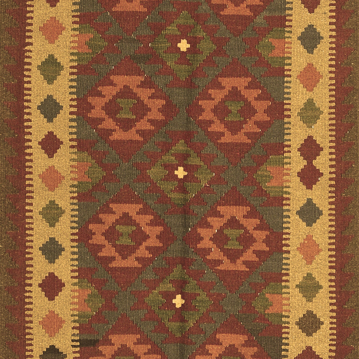 Machine Washable Southwestern Brown Country Rug, wshcon1648brn