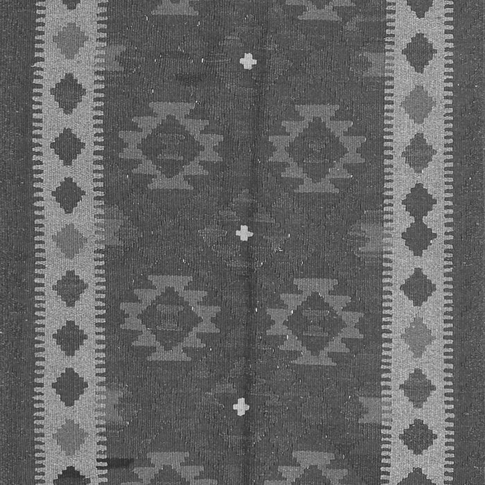 Serging Thickness of Machine Washable Southwestern Gray Country Rug, wshcon1648gry