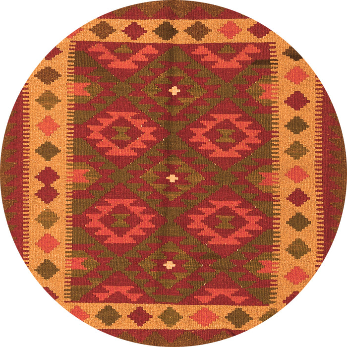 Square Southwestern Orange Country Rug, con1648org