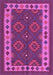 Machine Washable Southwestern Purple Country Area Rugs, wshcon1648pur