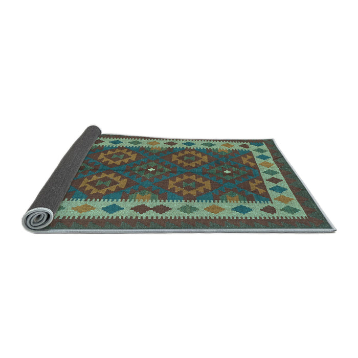 Sideview of Southwestern Light Blue Country Rug, con1648lblu