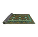 Sideview of Oriental Turquoise Traditional Rug, con1649turq