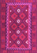 Machine Washable Oriental Pink Traditional Rug, wshcon1649pnk