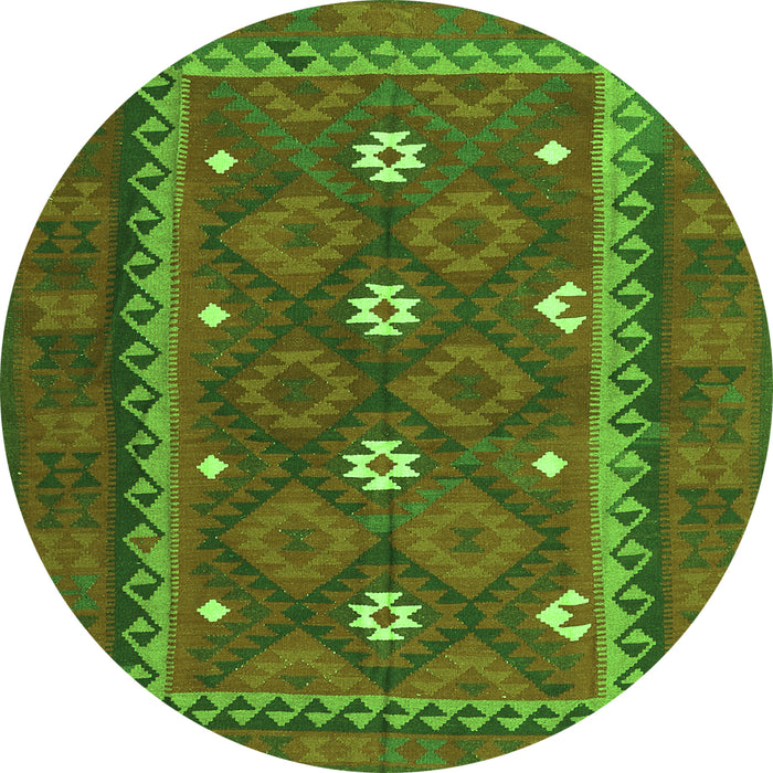 Machine Washable Oriental Green Traditional Area Rugs, wshcon1649grn