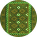 Machine Washable Oriental Green Traditional Area Rugs, wshcon1649grn