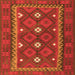 Serging Thickness of Oriental Orange Traditional Rug, con1649org