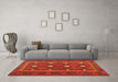 Machine Washable Oriental Orange Traditional Area Rugs in a Living Room, wshcon1649org