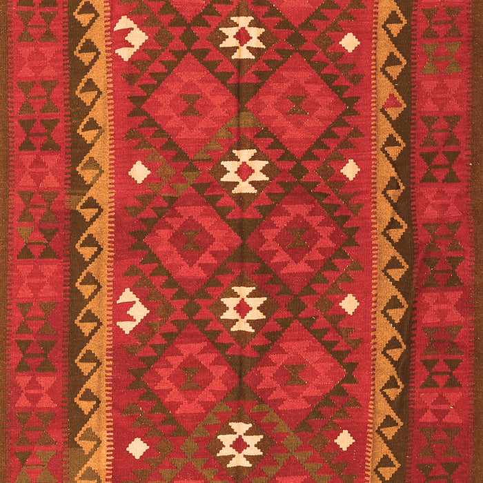 Serging Thickness of Machine Washable Oriental Orange Traditional Area Rugs, wshcon1649org