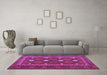 Machine Washable Oriental Purple Traditional Area Rugs in a Living Room, wshcon1649pur