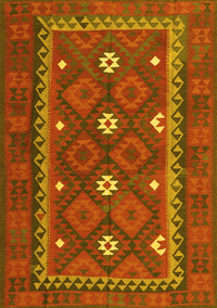 Oriental Yellow Traditional Rug, con1649yw