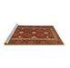 Sideview of Machine Washable Oriental Brown Traditional Rug, wshcon1649brn