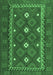 Machine Washable Oriental Emerald Green Traditional Area Rugs, wshcon1649emgrn