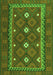 Serging Thickness of Machine Washable Oriental Green Traditional Area Rugs, wshcon1649grn