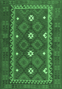 Oriental Emerald Green Traditional Rug, con1649emgrn