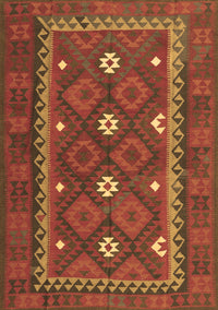 Oriental Brown Traditional Rug, con1649brn