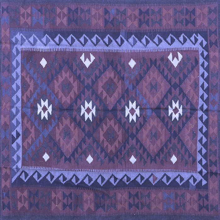 Square Oriental Blue Traditional Rug, con1649blu