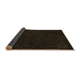 Sideview of Abstract Brown Contemporary Rug, con164brn