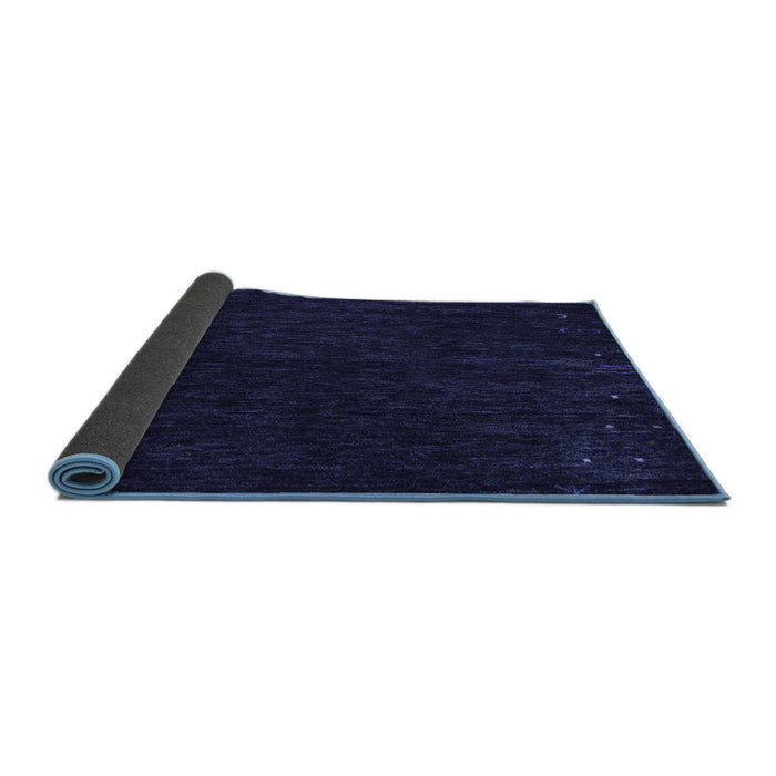 Sideview of Abstract Blue Contemporary Rug, con164blu