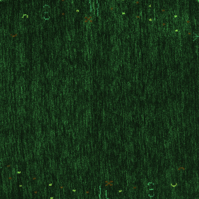 Round Machine Washable Abstract Green Contemporary Area Rugs, wshcon164grn