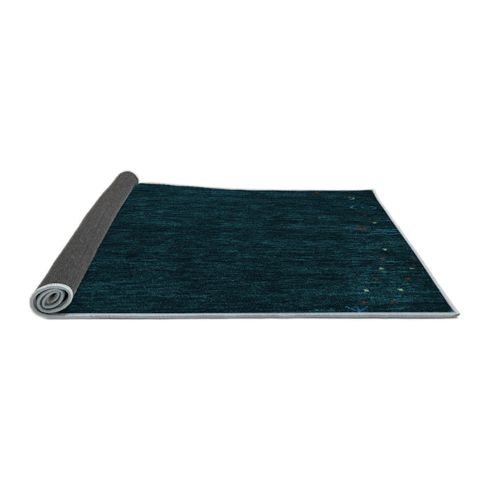 Sideview of Abstract Light Blue Contemporary Rug, con164lblu